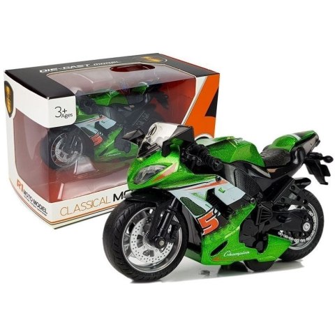 Motocykl Lean z Napędem Frykcyjnym Dźwięki Motor 1:14 Zielony (5926) Motocykl Lean z Napędem Frykcyjnym Dźwięki Motor 1:14 Zielony (5926)