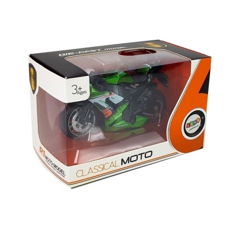 Motocykl Lean z Napędem Frykcyjnym Dźwięki Motor 1:14 Zielony (5926) Motocykl Lean z Napędem Frykcyjnym Dźwięki Motor 1:14 Zielony (5926)