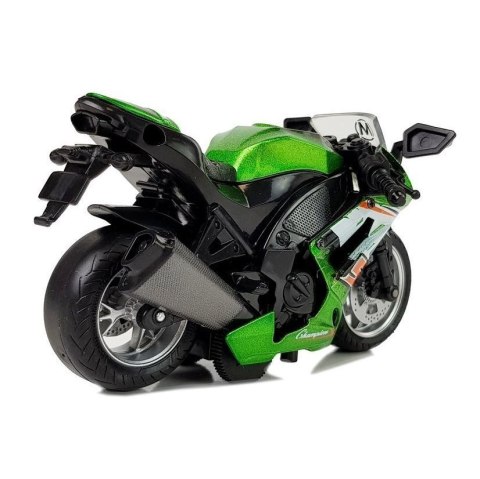 Motocykl Lean z Napędem Frykcyjnym Dźwięki Motor 1:14 Zielony (5926) Motocykl Lean z Napędem Frykcyjnym Dźwięki Motor 1:14 Zielony (5926)