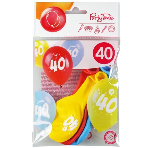 Balon gumowy Arpex z nadrukiem cyferki - 40 (3 szt.) mix 280mm (KB2013-40-9944) Balon gumowy Arpex z nadrukiem cyferki - 40 (3 szt.) mix 280mm (KB2013-40-9944)