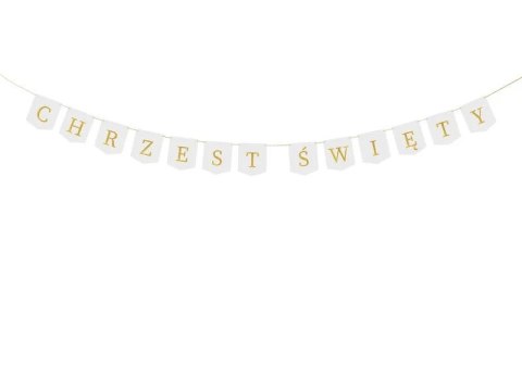Baner Partydeco Chrzest Święty, 2 m, biały (GRL107-008) Baner Partydeco Chrzest Święty, 2 m, biały (GRL107-008)