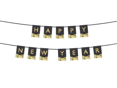 Baner Partydeco Happy New Year, 135x16,5 cm (GRL93) Baner Partydeco Happy New Year, 135x16,5 cm (GRL93)
