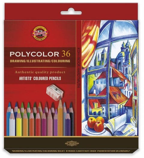 Kredki ołówkowe Koh-I-Noor polycolor 36 kolorów 36 kol. (3835) Kredki ołówkowe Koh-I-Noor polycolor 36 kolorów 36 kol. (3835)