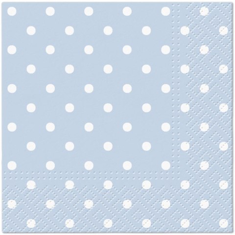 Serwetki Paw Dots Light blue mix nadruk bibuła [mm:] 250x250 (SDC066055)