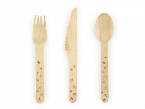 Sztućce Partydeco Gwiazdki, złoty, 16cm (SDR4-019) Sztućce Partydeco Gwiazdki, złoty, 16cm (SDR4-019)