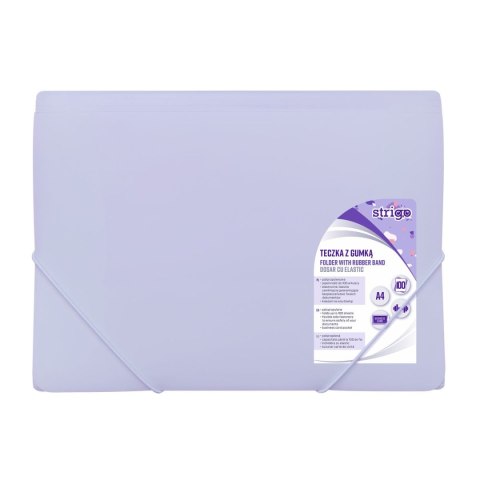 Teczka plastikowa na gumkę A4 pastelowa lila A4 liliowa Strigo (SF043) Teczka plastikowa na gumkę A4 pastelowa lila A4 liliowa Strigo (SF043)