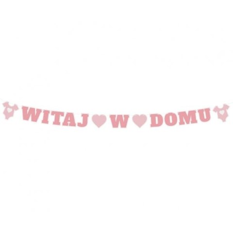 Girlanda Godan Witaj w domu różowa 280cm (RV-GWDR) Girlanda Godan Witaj w domu różowa 280cm (RV-GWDR)
