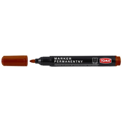 Marker permanentny Toma, brązowy okrągła końcówka Marker permanentny Toma, brązowy okrągła końcówka