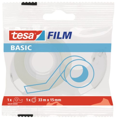 Podajnik do taśmy Tesa Basic z taśmą przezroczysty (58549-0000-00) Podajnik do taśmy Tesa Basic z taśmą przezroczysty (58549-0000-00)