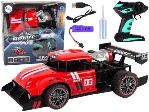 Samochód Lean Zdalnie Sterowane Sportowe R/C 1:16 Czerwone Para Wodna (15210)