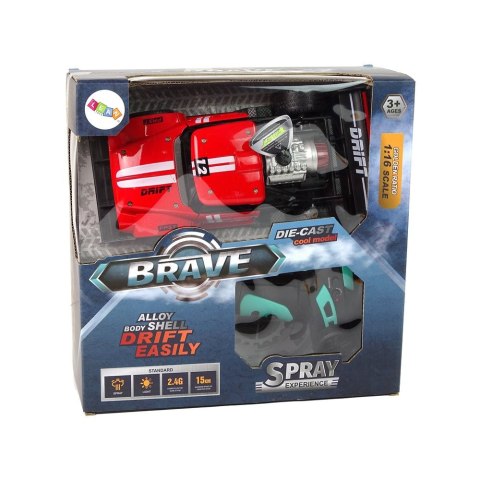 Samochód Lean Zdalnie Sterowane Sportowe R/C 1:16 Czerwone Para Wodna (15210)