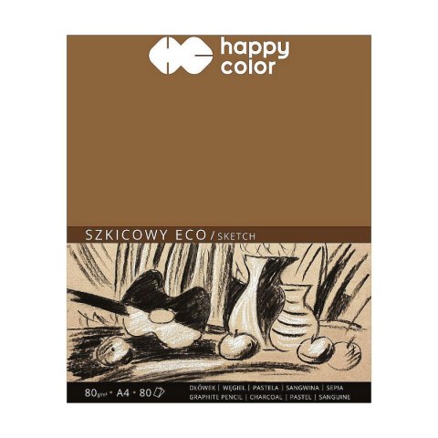 Blok artystyczny Happy Color szkicowy eko młody artysta A4 80g 80k (HA 3708 2030-A80) Blok artystyczny Happy Color szkicowy eko młody artysta A4 80g 80k (HA 3708 2030-A80)