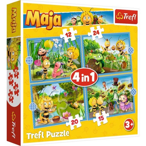 Puzzle Trefl Pszczółka Maja 4w1 el. (34356) Puzzle Trefl Pszczółka Maja 4w1 el. (34356)