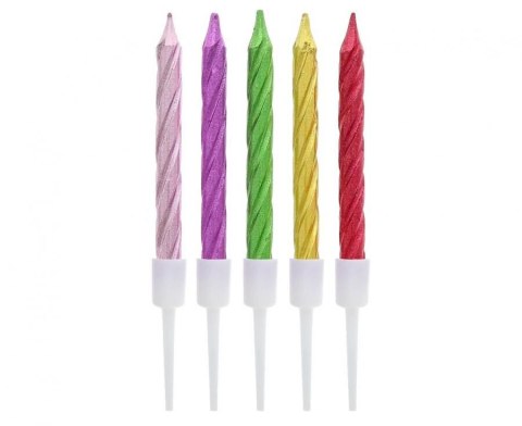Świeczka urodzinowa Godan Twister, metaliczne, mix, 8x0.36 cm, 10 szt. (BH-STMM) Świeczka urodzinowa Godan Twister, metaliczne, mix, 8x0.36 cm, 10 szt. (BH-STMM)
