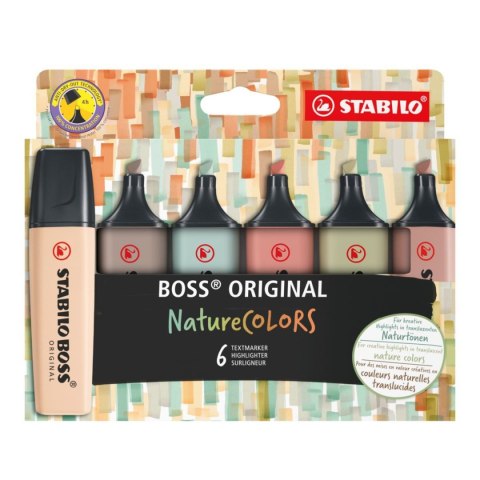Zakreślacz Stabilo BOSS NATURAL COLORS 4006381603140, mix 2-5mm (70/6-2-2) Zakreślacz Stabilo BOSS NATURAL COLORS 4006381603140, mix 2-5mm (70/6-2-2)