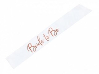 Opaska Partydeco Szarfa Bride to be biała 75cm (SWP6-008)