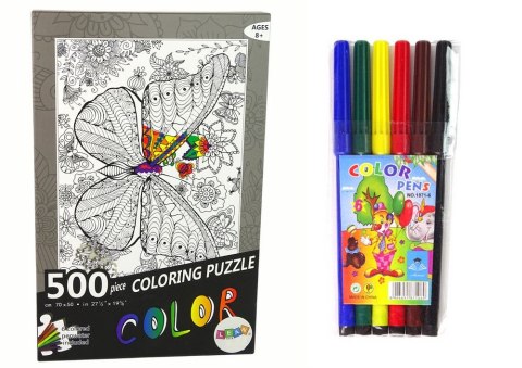 Puzzle Lean Do Kolorowania 500 Elementów Motyl 500 el. (14152) Puzzle Lean Do Kolorowania 500 Elementów Motyl 500 el. (14152)