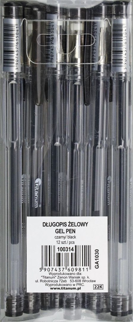 Długopis GA1030 Titanum czarny 0,7mm (GA1030) Długopis GA1030 Titanum czarny 0,7mm (GA1030)