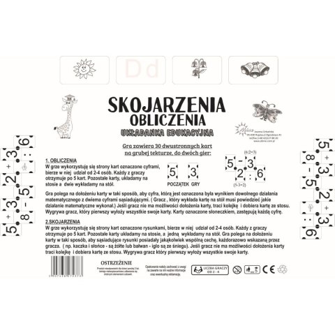 Gra edukacyjna Abino Skojarzenia i obliczenia OBLICZENIA SKOJARZENIA Gra edukacyjna Abino Skojarzenia i obliczenia OBLICZENIA SKOJARZENIA