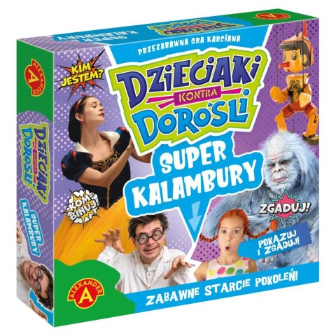 Gra planszowa Alexander SUPER KALAMBURY DZIECIAKI KONTRA DOROŚLI Gra planszowa Alexander SUPER KALAMBURY DZIECIAKI KONTRA DOROŚLI