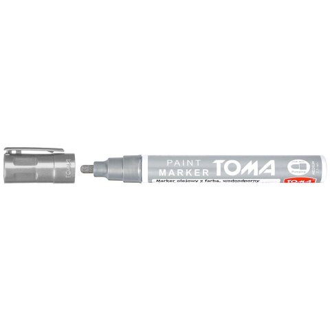Marker olejowy Toma, srebrny 2,5mm okrągła końcówka (TO-440 9 4) Marker olejowy Toma, srebrny 2,5mm okrągła końcówka (TO-440 9 4)