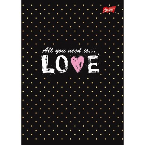 Zeszyt Unipap Golden Love A4 60k. krata Zeszyt Unipap Golden Love A4 60k. krata