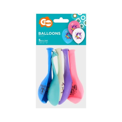 Balon gumowy Godan Jednorożce 5 szt mix 12cal (133GZ-JED5) Balon gumowy Godan Jednorożce 5 szt mix 12cal (133GZ-JED5)