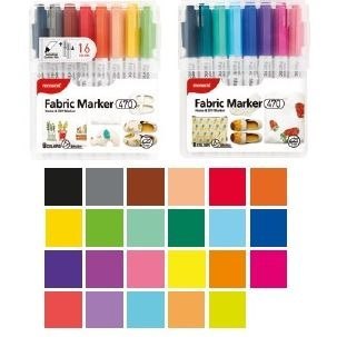 Marker permanentny Monami Fabric Marker, mix okrągła końcówka (20500055250)