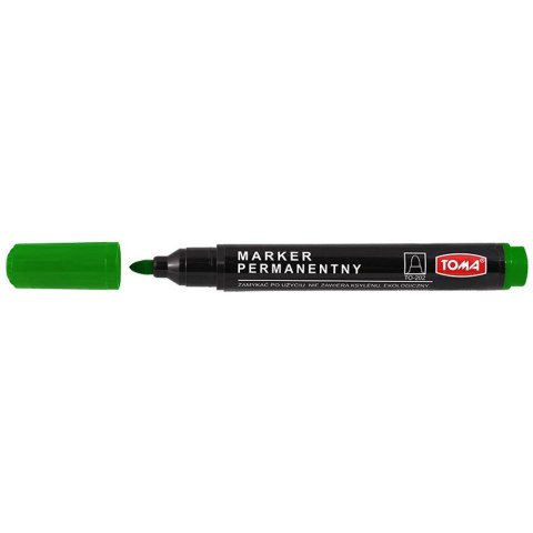 Marker permanentny Toma, zielony okrągła końcówka Marker permanentny Toma, zielony okrągła końcówka