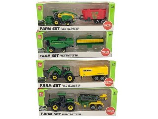 Traktor Adar maszyna rolnicza 1:64, metalowa, z przyczepą (550346)