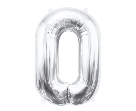Balon foliowy Godan Cyfra 0, srebrna, 85 cm 85cal (BC-HSR0) Balon foliowy Godan Cyfra 0, srebrna, 85 cm 85cal (BC-HSR0)