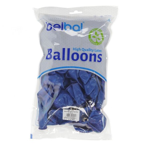 Balon gumowy Partydeco metalizowany niebieski 12cal Balon gumowy Partydeco metalizowany niebieski 12cal