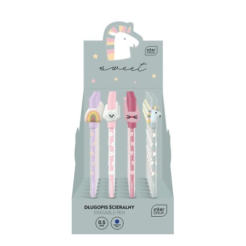 Długopis wymazywalny Bebe SWEET na skuwkę z figurką 590227733193 niebieski 0,5mm Długopis wymazywalny Bebe SWEET na skuwkę z figurką 590227733193 niebieski 0,5mm