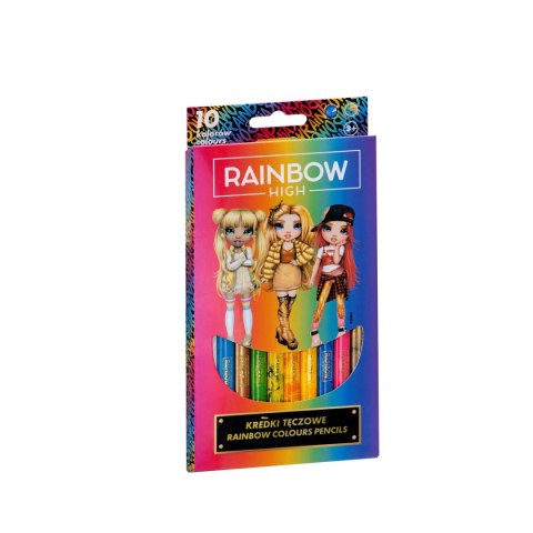 Kredki ołówkowe Astra Rainbow High tęczowe 10 kol. (312022055)