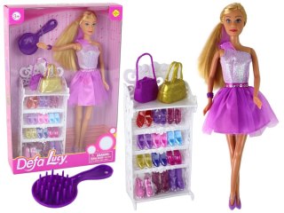 Lalka Lean Lucy Sukienka Fioletowa Brokat Zestaw Buty [mm:] 290 (14777)