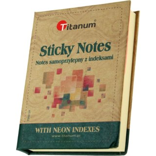 Zakładka indeksująca Titanum z indeksami papierowymi fluo [mm:] 810x105 (TSN6139)
