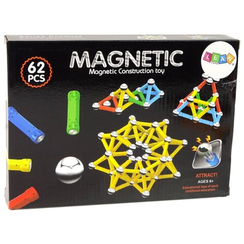 Klocki magnetyczne Lean 62 Elementy (14738) Klocki magnetyczne Lean 62 Elementy (14738)