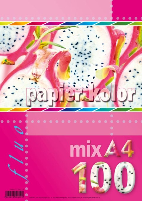 Papier kolorowy Kreska fluo A4 mix 80g Papier kolorowy Kreska fluo A4 mix 80g