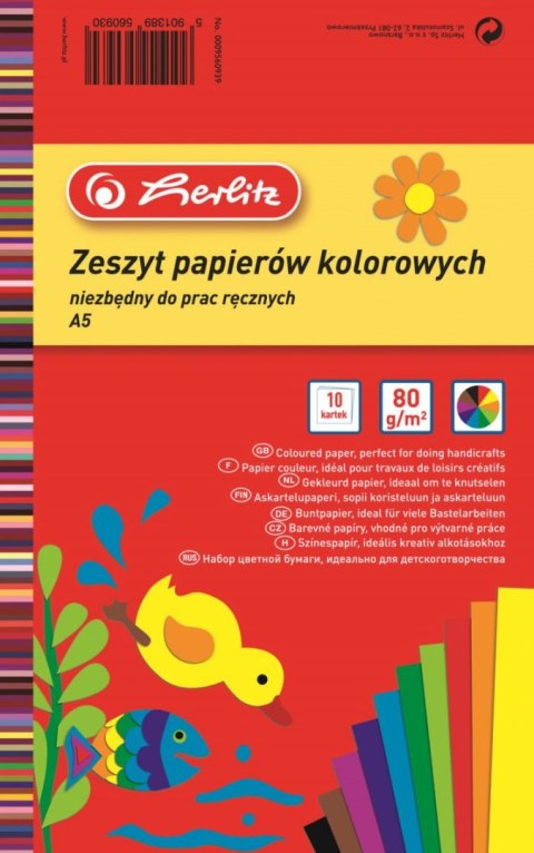 Zeszyt papierów kolorowych Herlitz A4 (9583709) Zeszyt papierów kolorowych Herlitz A4 (9583709)