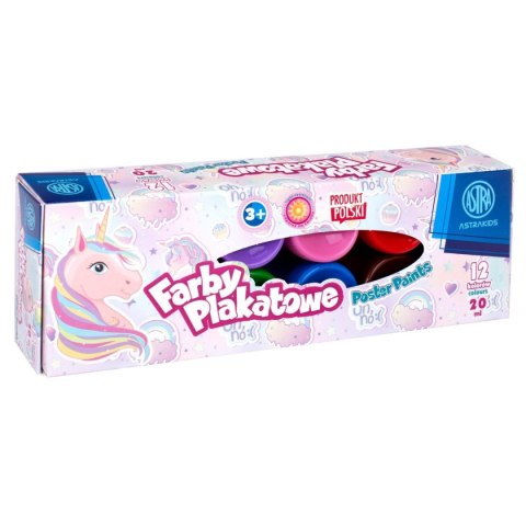 Farby plakatowe Astra jednorożec kolor: mix 20ml 12 kolor. (301221008) Farby plakatowe Astra jednorożec kolor: mix 20ml 12 kolor. (301221008)