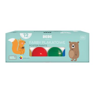 Farby plakatowe Noster BB KIDS 12kolx20ml kolor: mix 20ml 12 kolor. (5902277334145)