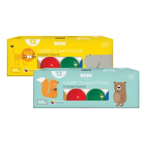 Farby plakatowe Noster BB KIDS 12kolx20ml kolor: mix 20ml 12 kolor. (5902277334145) Farby plakatowe Noster BB KIDS 12kolx20ml kolor: mix 20ml 12 kolor. (5902277334145)