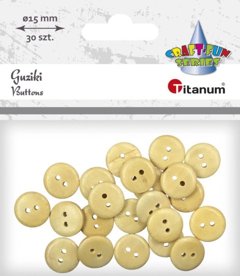 Guziki Titanum Craft-Fun Series naturalny 15 szt (WDY032) Guziki Titanum Craft-Fun Series naturalny 15 szt (WDY032)