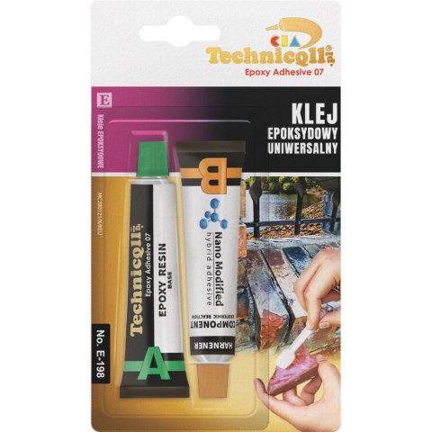 Klej w tubie Technicqll uniwersalny epoksydowy 20ml (E-198) Klej w tubie Technicqll uniwersalny epoksydowy 20ml (E-198)