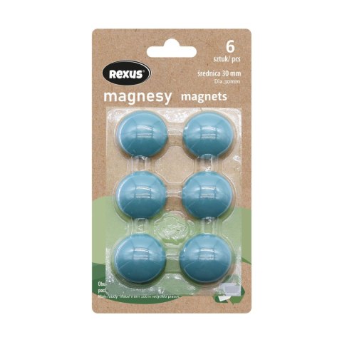 Magnes Beniamin niebieski śr. 30mm (4829) 6 sztuk Magnes Beniamin niebieski śr. 30mm (4829) 6 sztuk