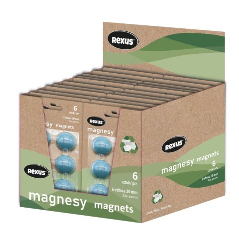 Magnes Beniamin niebieski śr. 30mm (4829) 6 sztuk Magnes Beniamin niebieski śr. 30mm (4829) 6 sztuk