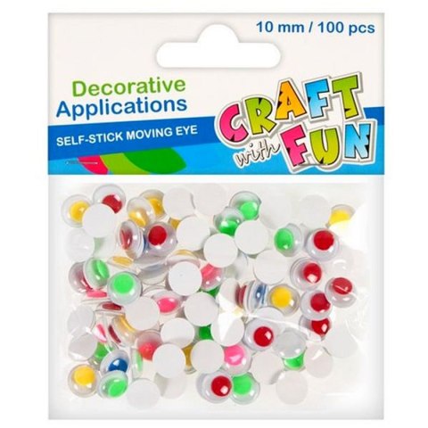 Oczka Craft Fun oczy samoprzylepne 10mm 10 szt (386921) Oczka Craft Fun oczy samoprzylepne 10mm 10 szt (386921)