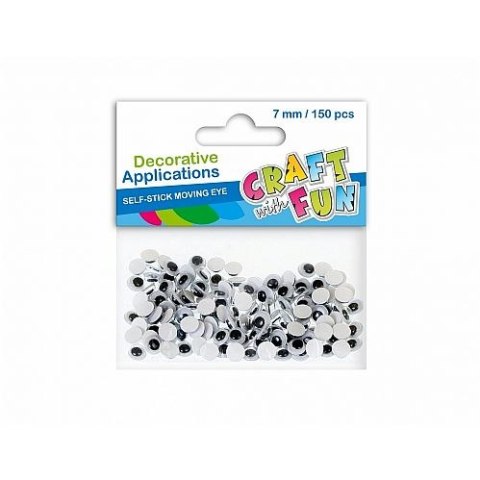 Oczka Craft with Fun oczy samoprzylepne 7mm 150 szt (383656) Oczka Craft with Fun oczy samoprzylepne 7mm 150 szt (383656)