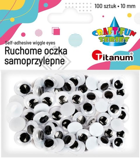 Oczka Titanum Craft-Fun Series samoprzylepne 10mm 100 szt Oczka Titanum Craft-Fun Series samoprzylepne 10mm 100 szt