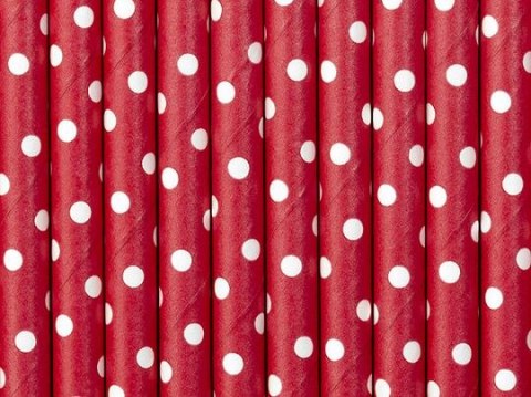 Słomka Partydeco papierowe, czerwony, 19,5cm 10 szt (SPP2-007) Słomka Partydeco papierowe, czerwony, 19,5cm 10 szt (SPP2-007)